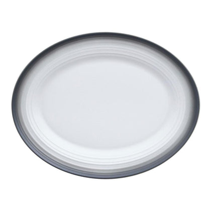 Swirl Ombre Graphite Oval Platter