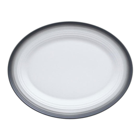 Swirl Ombre Graphite Oval Platter