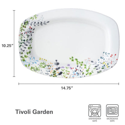 Tivoli Garden Rectangular Platter, 14.75 Inch