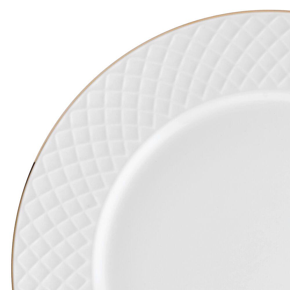 Trellis Gold 12 Piece Dinnerware Set, Service for 4