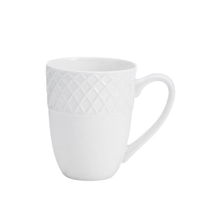Trellis White 36 Piece Dinnerware Set, Service for 6