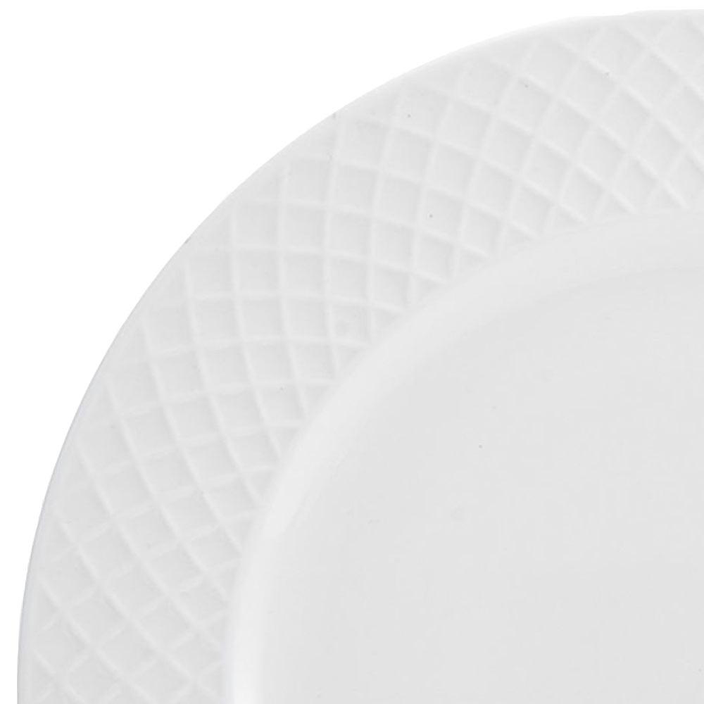 Trellis White 36 Piece Dinnerware Set, Service for 6