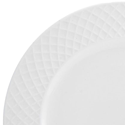 Trellis White 36 Piece Dinnerware Set, Service for 6