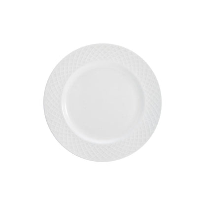 Trellis White 36 Piece Dinnerware Set, Service for 6