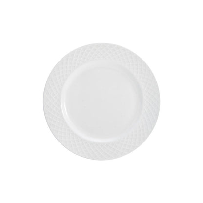 Trellis White Set of 4 Appetizer Plates