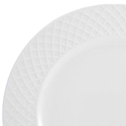 Trellis White Set of 4 Dinner Plates