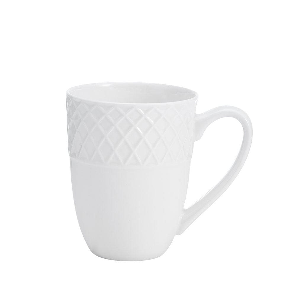 Trellis White Set of 4 Mugs