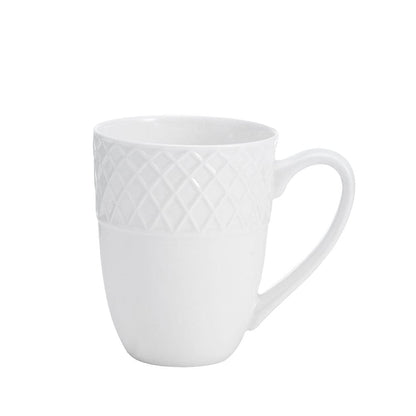 Trellis White Set of 4 Mugs