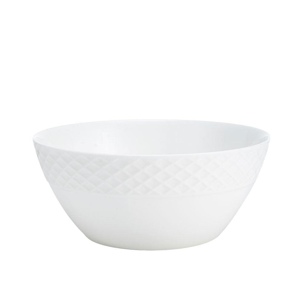 Trellis White Set of 4 Soup Cereal Bowls
