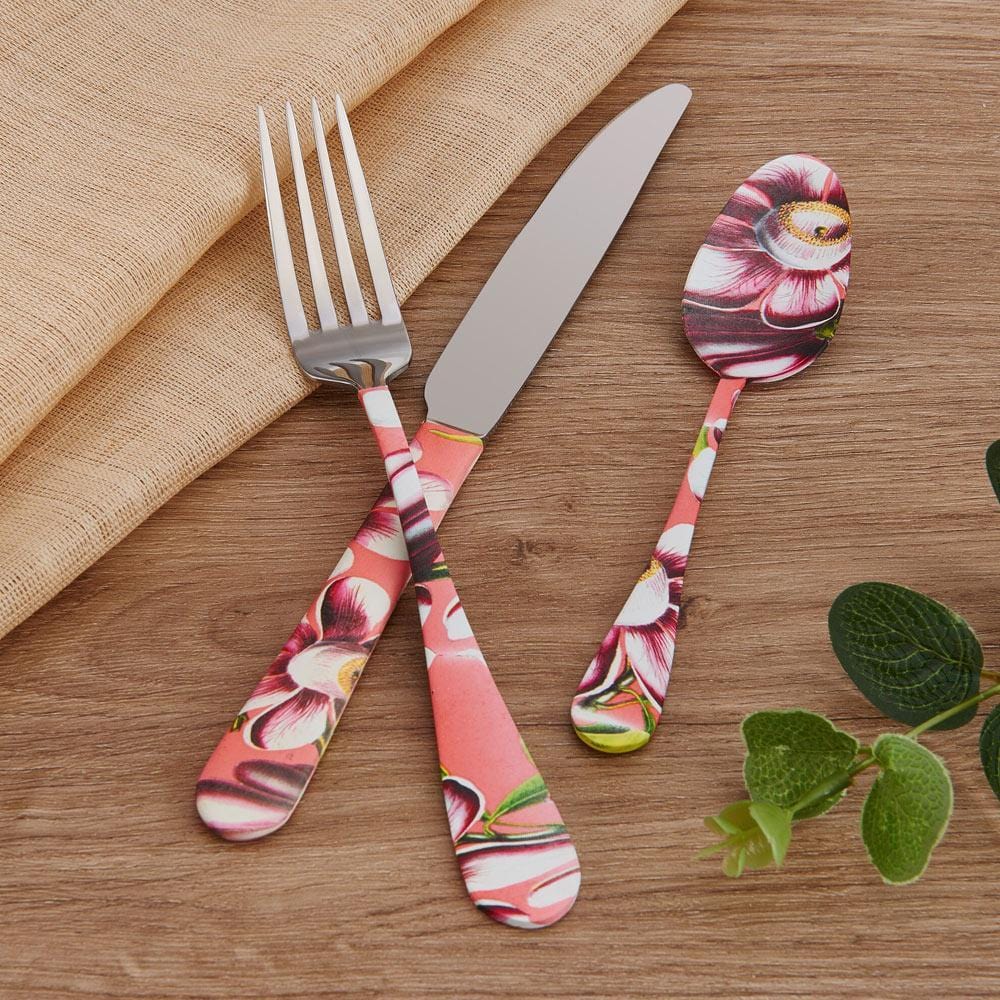 Vintage Botanical 3 Piece Flatware Set