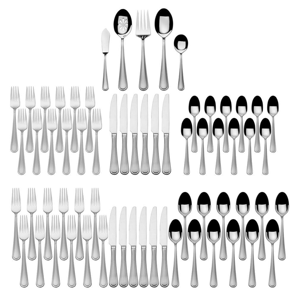 Virtuoso Frost 65 Piece Flatware Set, Service for 12