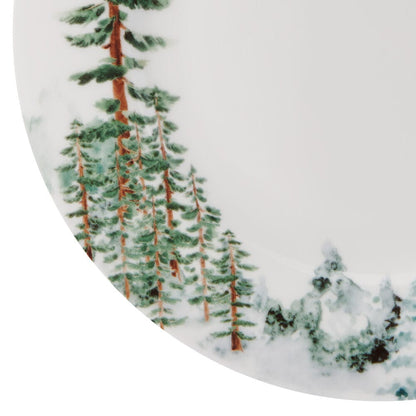 Watercolor Forest Set of 4 Dinner Plates