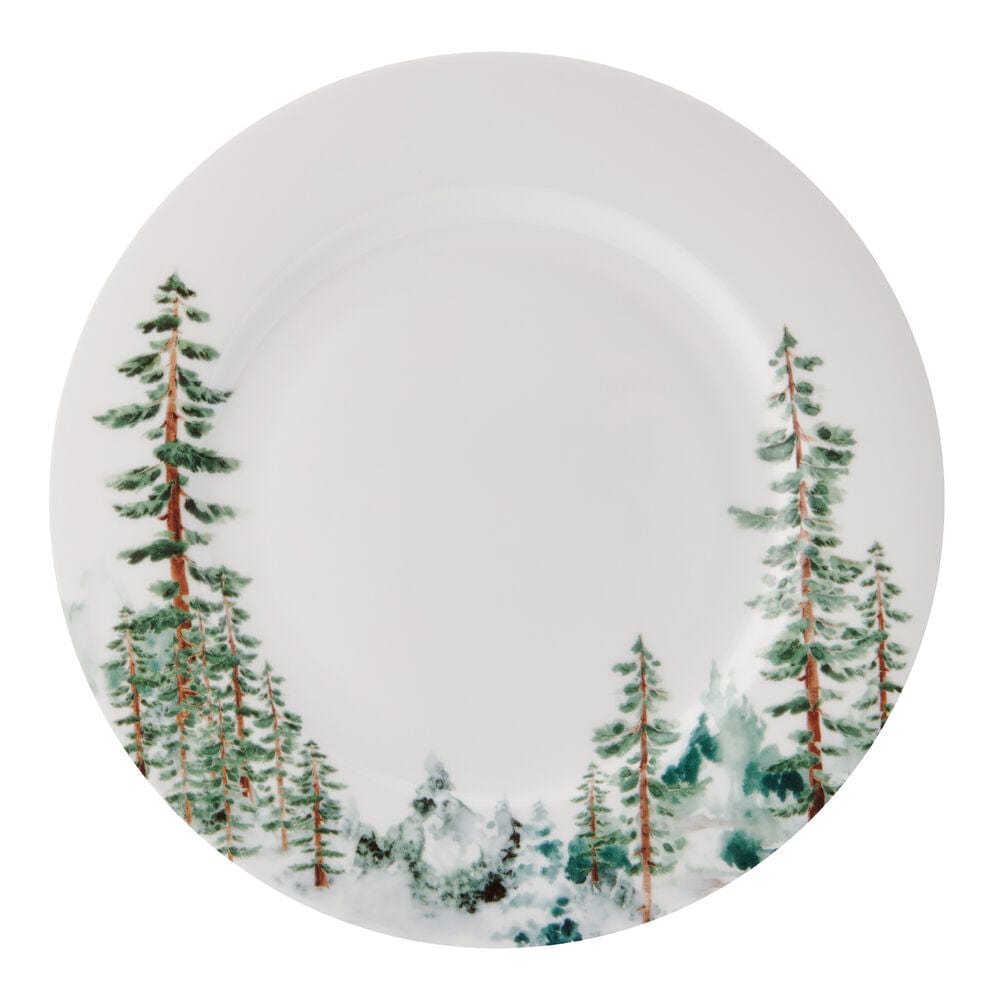 Watercolor Forest Set of 4 Dinner Plates