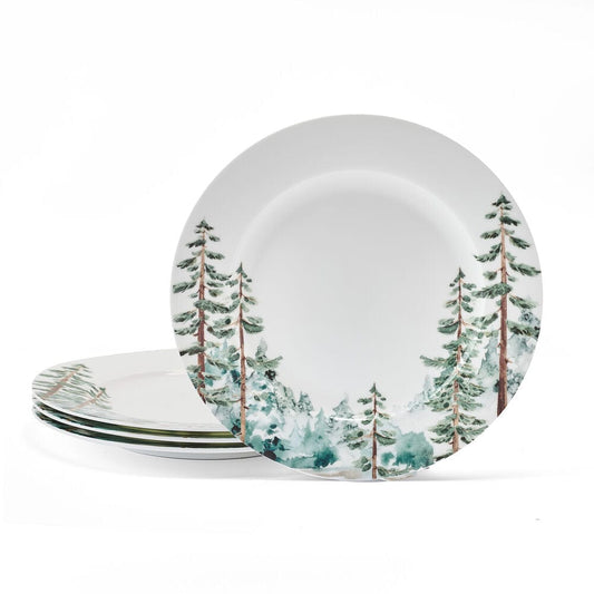 Watercolor Forest Set of 4 Salad Plates