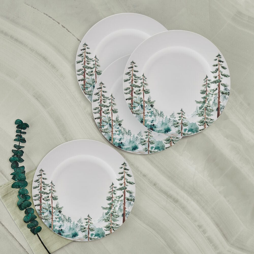 Watercolor Forest Set of 4 Salad Plates