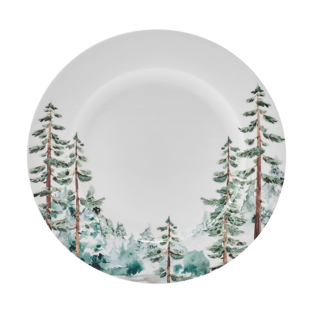 Watercolor Forest Set of 4 Salad Plates