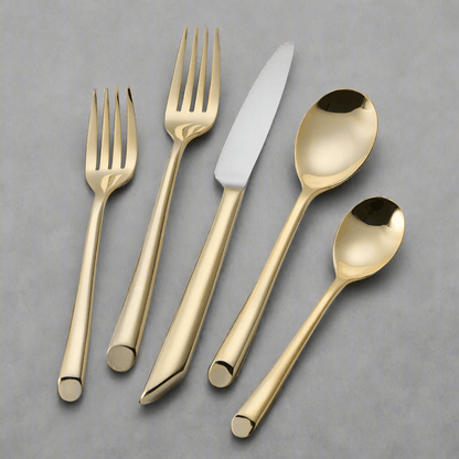 Gold Wave 20 Piece Flatware Set, Service for 4