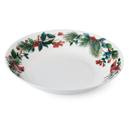 Winter Cardinal Serve Bowl