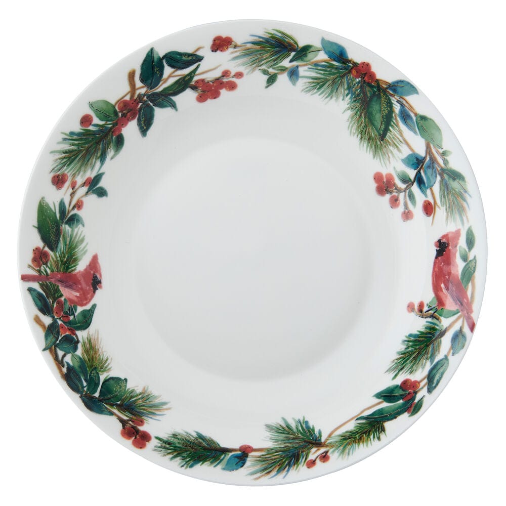 Winter Cardinal Serve Bowl