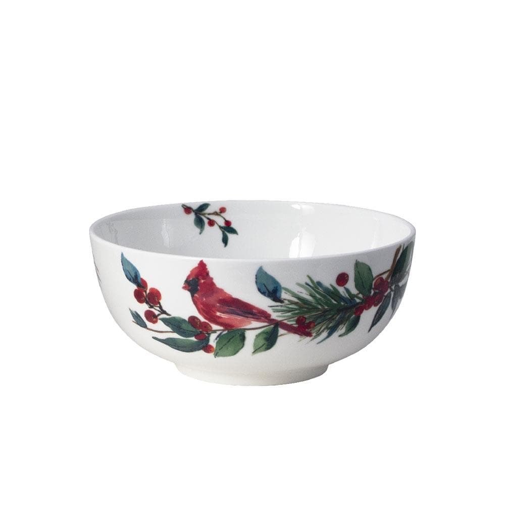 Winter Cardinal Set of 4 Fruit Bowls