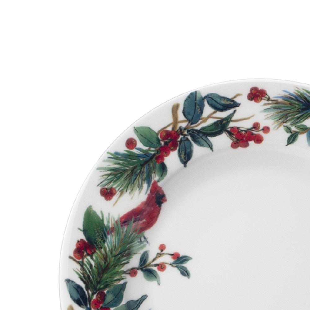 Winter Cardinal Set of 4 Salad Plates